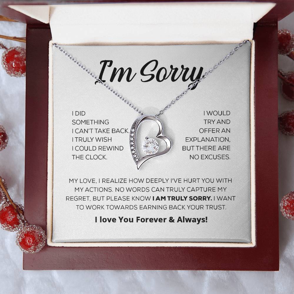 Apology Gift For Her - I Am Truly Sorry - Forever Love Necklace