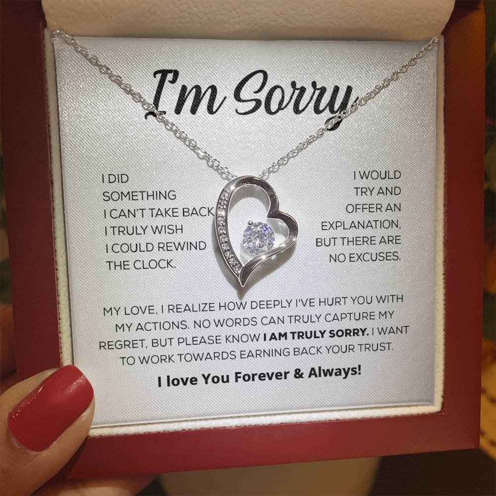 Apology Gift For Her - I Am Truly Sorry - Forever Love Necklace