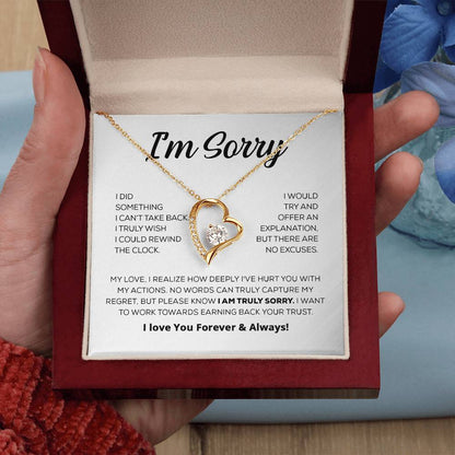 Apology Gift For Her - I Am Truly Sorry - Forever Love Necklace