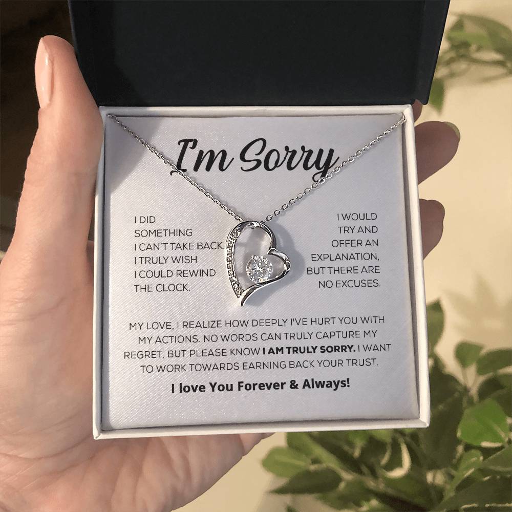 Apology Gift For Her - I Am Truly Sorry - Forever Love Necklace