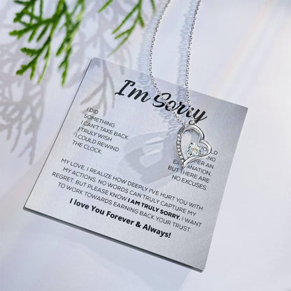 Apology Gift For Her - I Am Truly Sorry - Forever Love Necklace