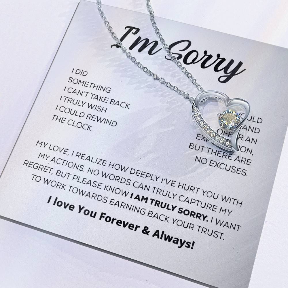 Apology Gift For Her - I Am Truly Sorry - Forever Love Necklace