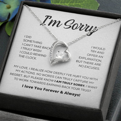 Apology Gift For Her - I Am Truly Sorry - Forever Love Necklace