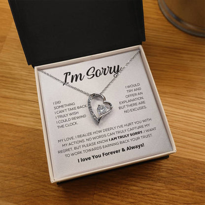 Apology Gift For Her - I Am Truly Sorry - Forever Love Necklace