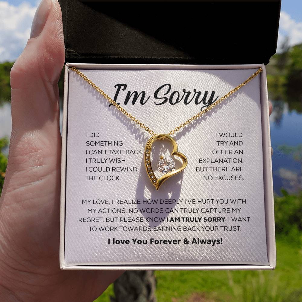 Apology Gift For Her - I Am Truly Sorry - Forever Love Necklace