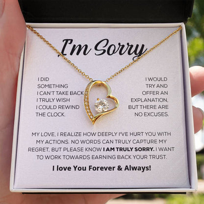 Apology Gift For Her - I Am Truly Sorry - Forever Love Necklace