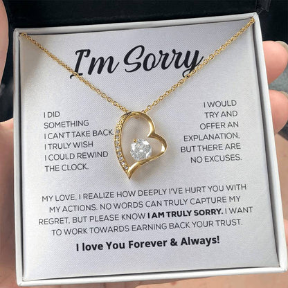 Apology Gift For Her - I Am Truly Sorry - Forever Love Necklace