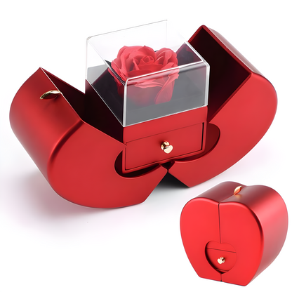 To My Love - I Love You Forever - Eternal Rose Box with Knot Necklace